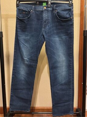 BOSS Men's Dark Blue Jeans